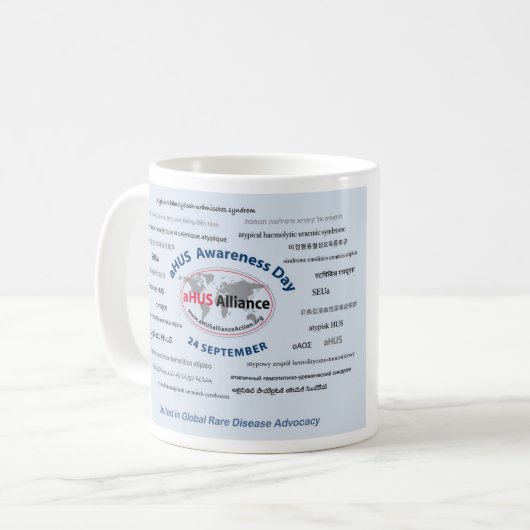 mok van de Dag van Bewustmaking van de Verenigde S (Voorkant links)