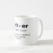 mok van de definitie van schrijver van koffie (Voorkant rechts)