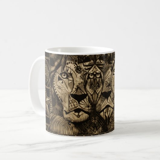 Mok van de Derde Roar Coffee van Lion (Voorkant links)