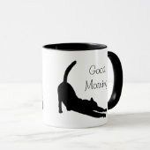 Mok van de druppelende kat Silhouette (Voorkant rechts)