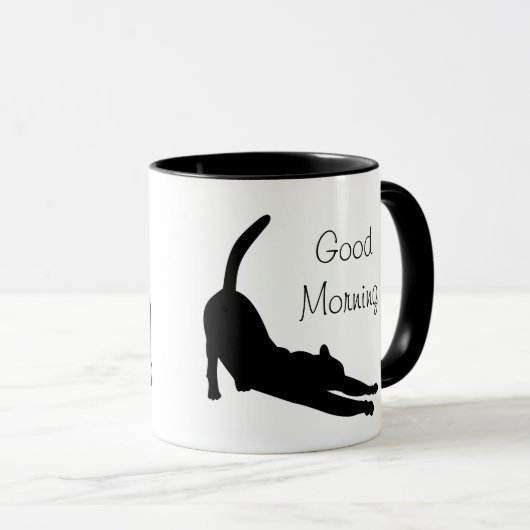 Mok van de druppelende kat Silhouette (Voorkant rechts)