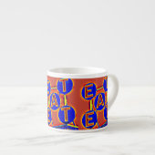 mok van de espresso blauw/rood (Voorkant rechts)