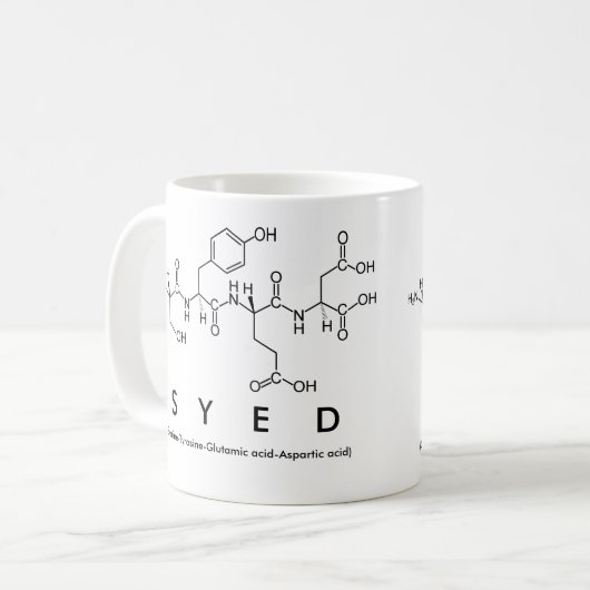Mok van de gesimuleerde peptidenaam (Voorkant links)