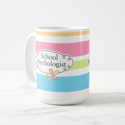 Mok van de gestripte psycholoog op school (Voorkant links)