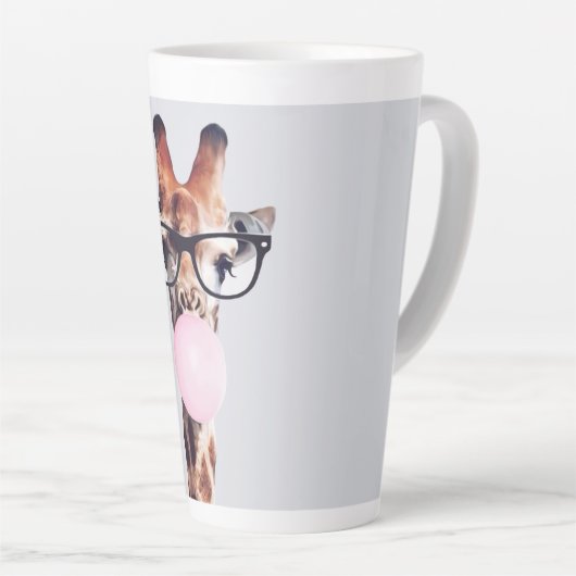 MOK VAN DE Giraffe VAN DE KOFFIE VAN GLAS (Rechterhoek)