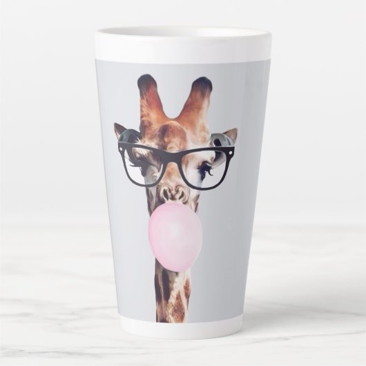 MOK VAN DE Giraffe VAN DE KOFFIE VAN GLAS (Voorkant)