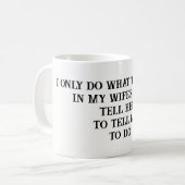 Mok van de grap van de echtgenote (Voorkant links)