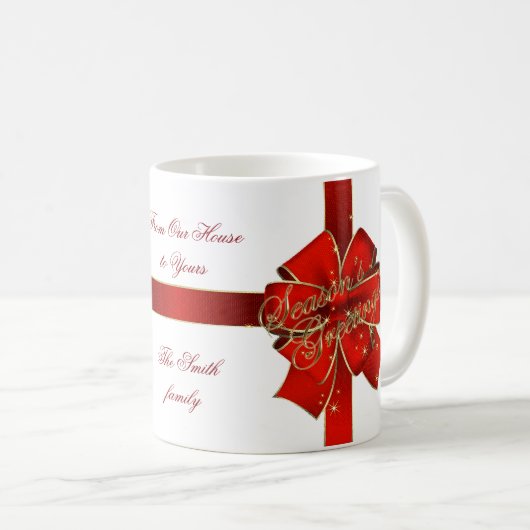 Mok van de groeten van de Rood Bow-seizoen (Voorkant rechts)