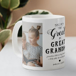 Mok van de Grootmafamilie Photo Two-Tone Coffee<br><div class="desc">Moderne grootmoeder afbeelding mok met het schattige gezegde "je zet de grootmoeder in de grote grootmoeder",  2 foto's van de kleinkinderen,  een hart,  hun namen,  en de titel "oma's houden onze kleine handen voor een tijdje,  maar ons hart voor altijd".</div>