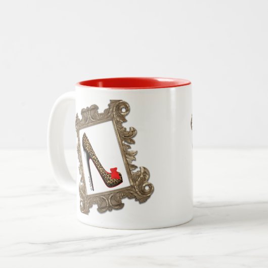 Mok van de hoge hiel-springpomp met draaiende luip (Voorkant links)