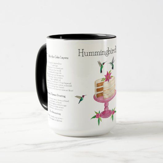 Mok van de Hummingbird Cake Recipe Coffee (Voorkant links)