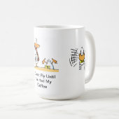 Mok van de Humor van de koffie-Cartoon (Voorkant rechts)