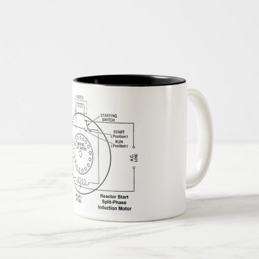 Mok van de inductiemotor met splitfase van de reac (Voorkant rechts)