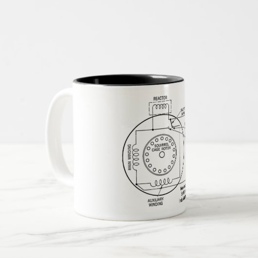 Mok van de inductiemotor met splitfase van de reac (Voorkant links)