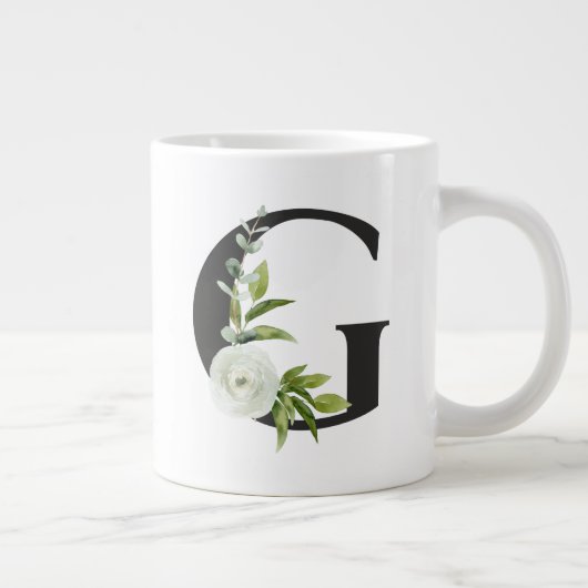 Mok van de initiaal met de letter G - Floral van d (Rechts)