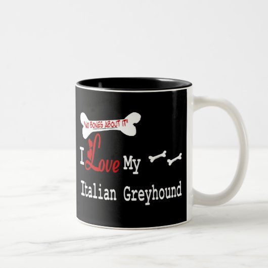 Mok van de Italiaanse Greyhound (I Love) (Rechts)