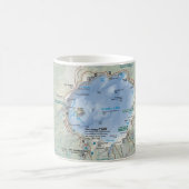 Mok van de kaart van het meer van het krater (Center)