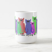 Mok van de kantoor; hier werken als het herderen v (Center)