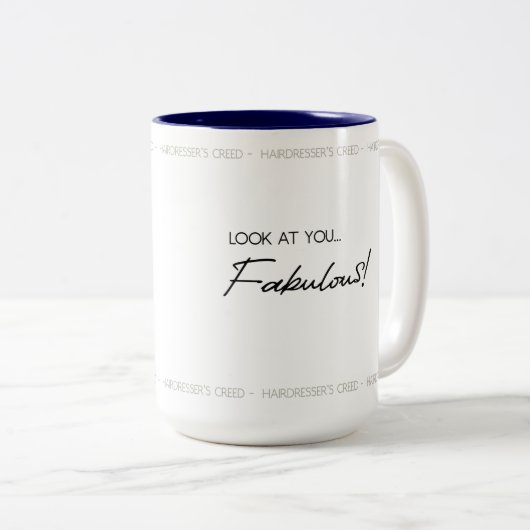 Mok van de kappersbelijdenis (Voorkant rechts)