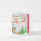 Mok van de kerstman en de rendierenkoffie van glas (Voorkant rechts)