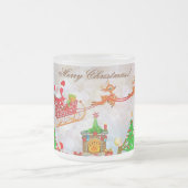 Mok van de kerstman en de rendierenkoffie van glas (Center)
