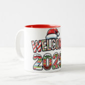 mok van de kerstman van 2025 (Voorkant links)