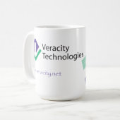 Mok van de koffie van de Technologieën van de Vera (Voorkant links)
