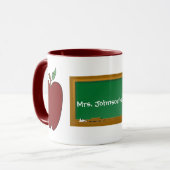 Mok van de landestien Apple Teacher (Voorkant links)