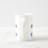 Mok van de lentevloeren en bijen die het bot China (Achterkant)