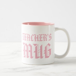 Mok van de leraar Cute Pink Fun Humor Slogan Mok
