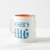 Mok van de leraar | Kute Bright Fun Humor Slogan M (Voorkant links)