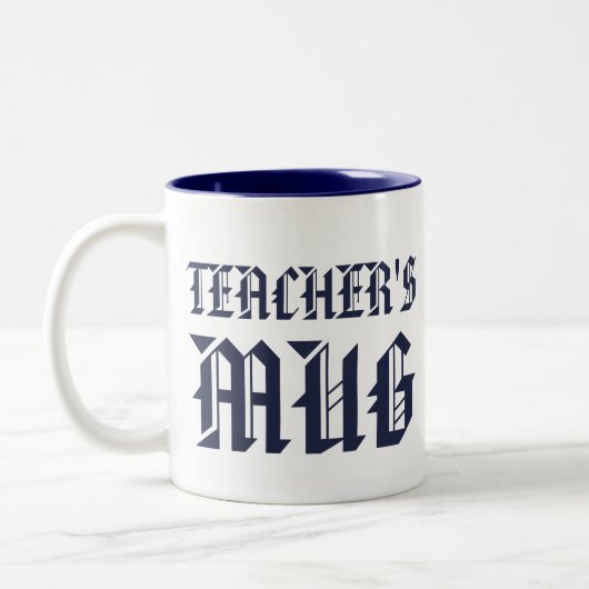 Mok van de leraar | Kute Navy Fun Humor Slogan Mok (Links)
