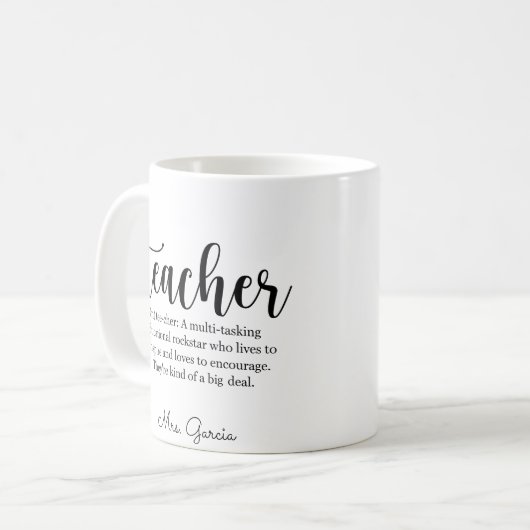 Mok van de lerarendefinitie (Voorkant links)