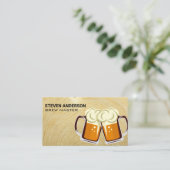 Mok van de Logo bier | Houtkorrels Visitekaartje (Staand voorkant)