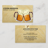 Mok van de Logo bier | Houtkorrels Visitekaartje (Voorkant / Achterkant)