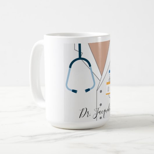 mok van de mantel van de arts (Voorkant links)