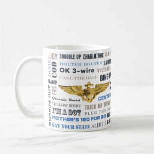 Mok van de marine met lingo en F/A-18F