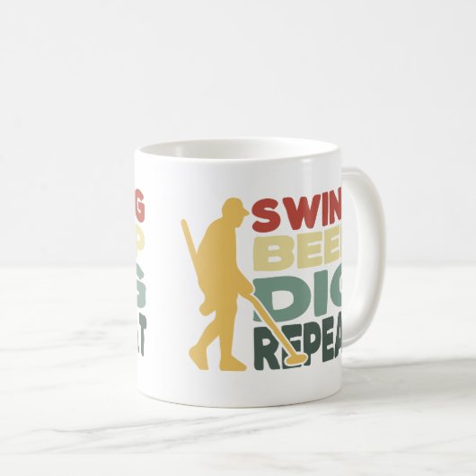 Mok van de metaaldetector Swing Beep Dig Herhaal F (Voorkant rechts)