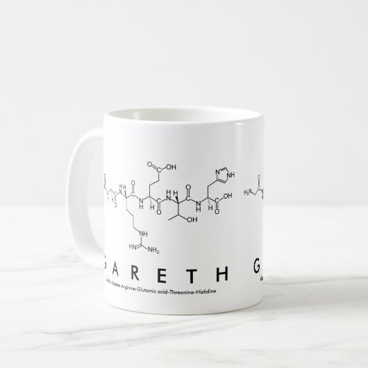 Mok van de naam Gareth peptide (Voorkant links)