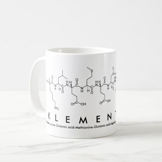 Mok van de naam Klementyna peptide (Voorkant links)