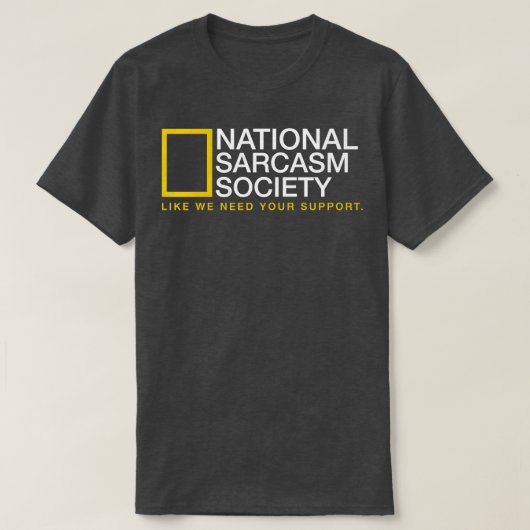 Mok van de National Sarcasm Society T-shirt (Design voorkant)