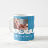 Mok van de Oma van Kerstmis van sneeuwvlokken de (Voorkant links)