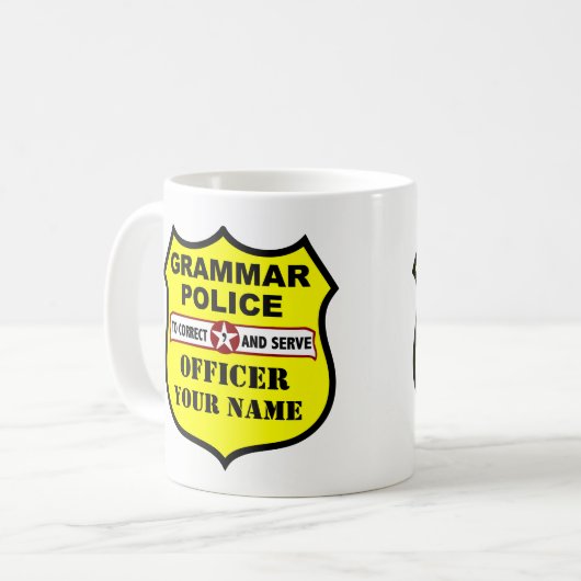  Mok van de politie van Grammar (Voorkant links)
