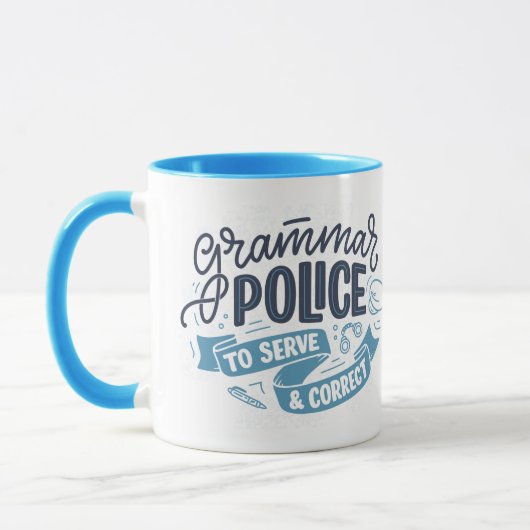 Mok van de politie van Grammar (Links)