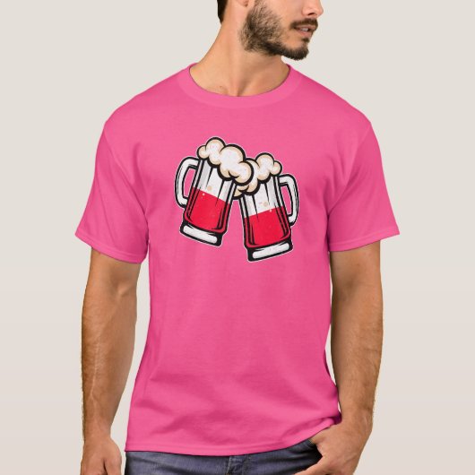 Mok van de Poolse vlag Beer T-shirt (Voorkant)