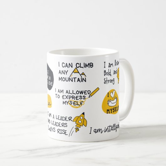 Mok van de positiviteit, motivatie en inspirerend (Voorkant rechts)