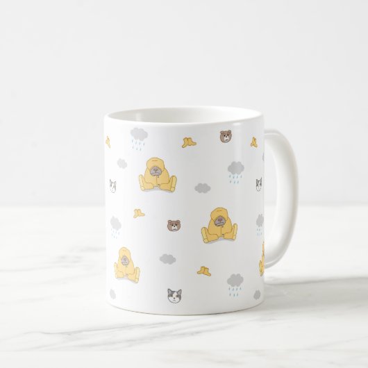 Mok van de puddle duck - kunst van Irina Kolby (Voorkant rechts)