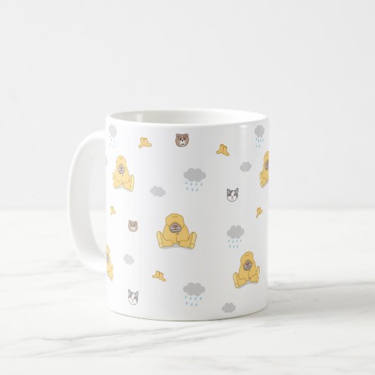 Mok van de puddle duck - kunst van Irina Kolby (Voorkant links)