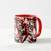 Mok van de Realistische Rode Tijger - Koffiebeker (Voorkant rechts)