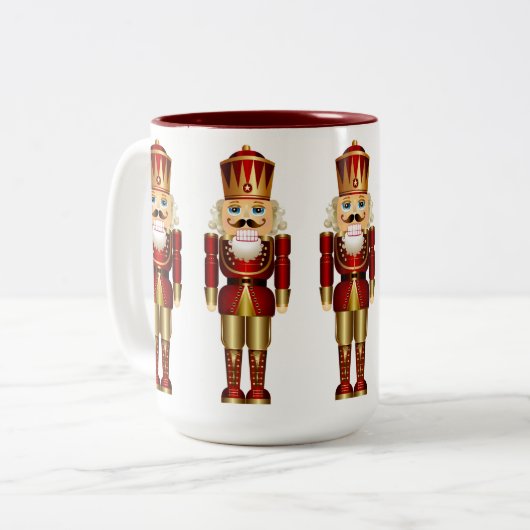 Mok van de Red and Gold Nutcrackers Two-Tone Coffe (Voorkant links)